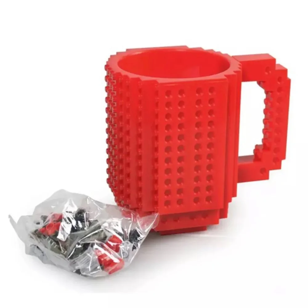 2 PIECE Creative Build-On Brick Mug Coffee Cup